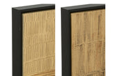 Malerei Streifen Holz/Leinwand Schwarz/Gold Set von zwei - Malerei - J-Line - livinglovely.de