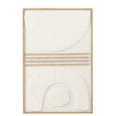 Gemälde Thibault Papier Weiß/Beige - Gemälde - J-Line - livinglovely.de