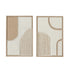 Malerei Formen Papier Weiß/Beige 2er-Set - Malerei - J-Line - livinglovely.de