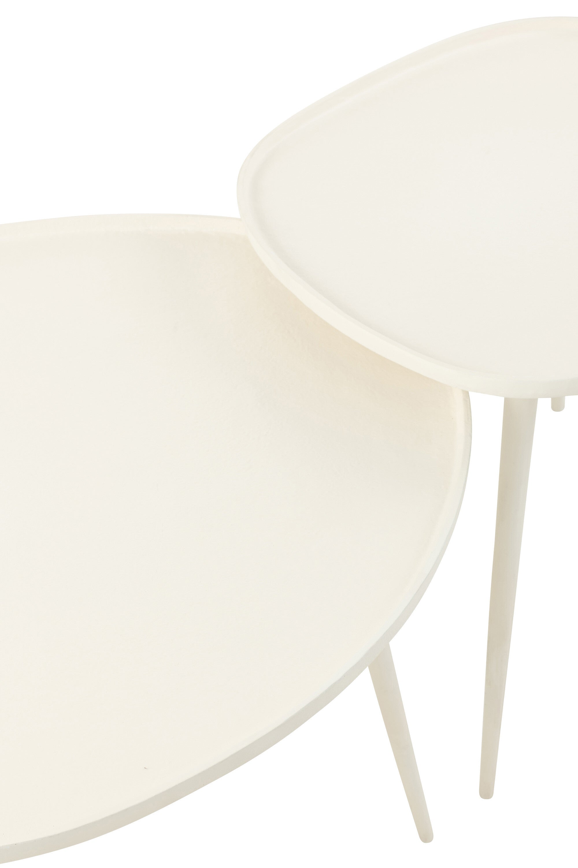 Set Of 2 Sidetables Vinta Aluminium White - - J-Line - livinglovely.nl