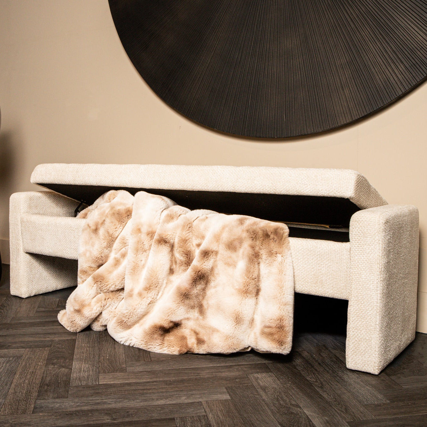 Sidney Bench Cream 160x41x45 cm PTMD - Bankje - PTMD - livinglovely.nl