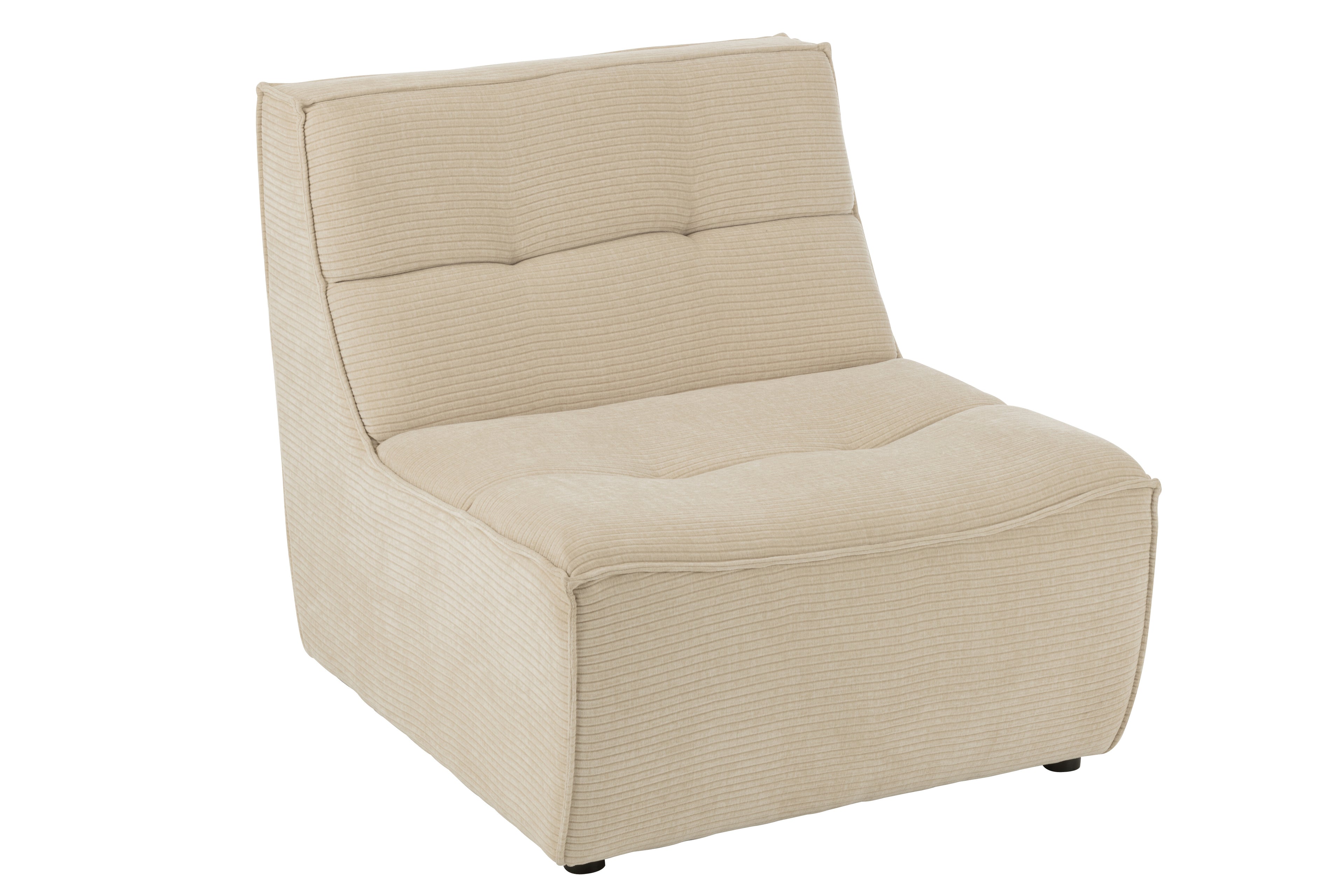 Sofa Grid Poplar Wood/Foam Beige - - J-Line - livinglovely.nl
