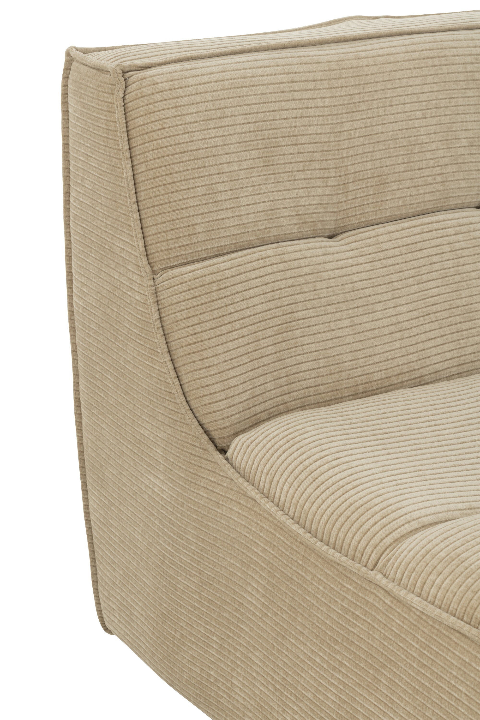 Sofa Grid Poplar Wood/Foam Dark Beige - - J-Line - livinglovely.nl