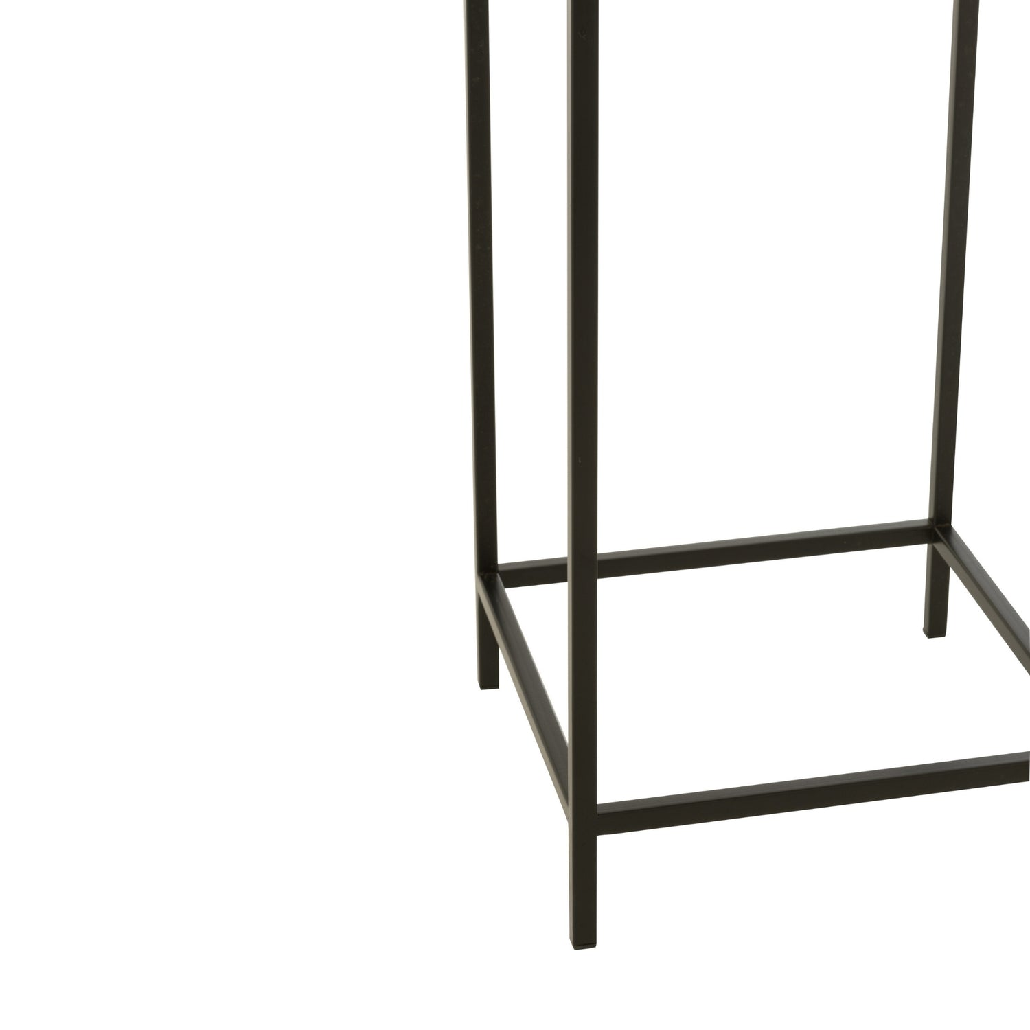 Staand Windlicht Hurricane Vierkant Zwart J-Line - Windlicht - J-Line - livinglovely.nl