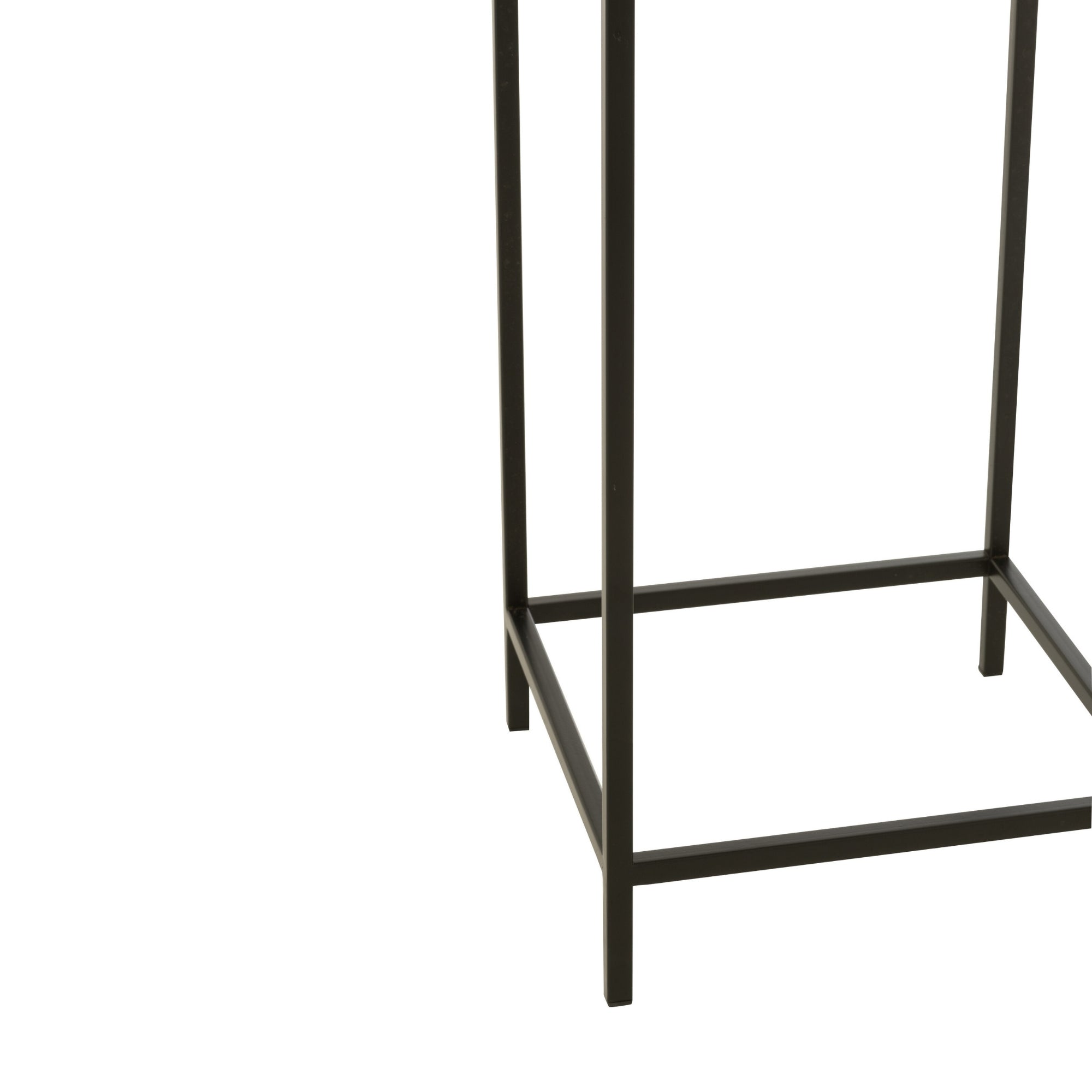 Staand Windlicht Hurricane Vierkant Zwart J-Line - Windlicht - J-Line - livinglovely.nl