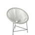 Stoel Acapulco Metaal/Rotan Wit - Terrasstoel - J-Line - livinglovely.nl