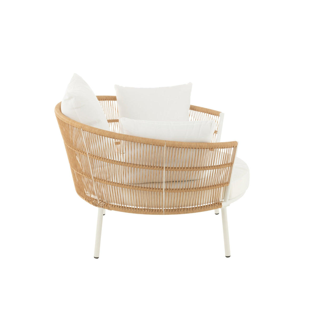 Stoel Joa Metaal/Rotan Wit J-Line