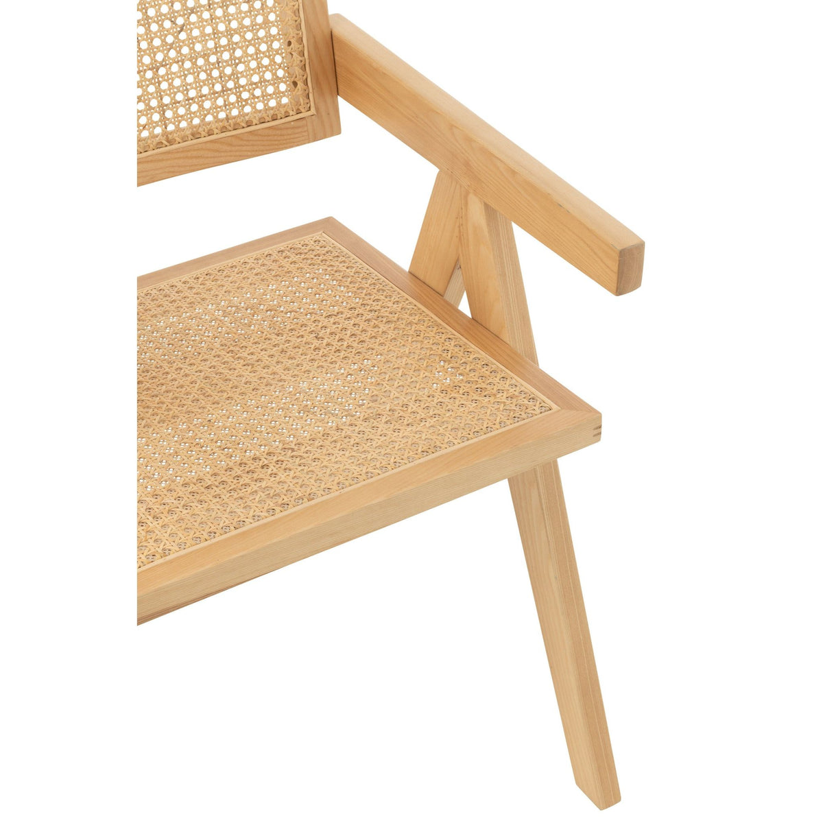 Stoel Rooster Essenhout/Rattan Naturel J-Line