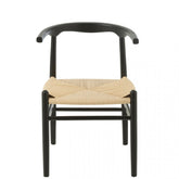 Stoel Toon Beukenhout/Touw Zwart - Eetkamerstoel - J-Line - livinglovely.nl
