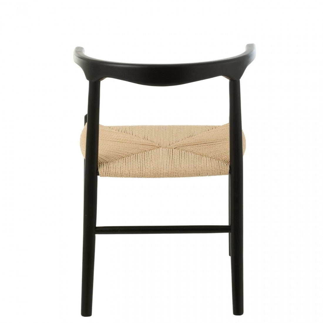 Stoel Toon Beukenhout/Touw Zwart - Eetkamerstoel - J-Line - livinglovely.nl