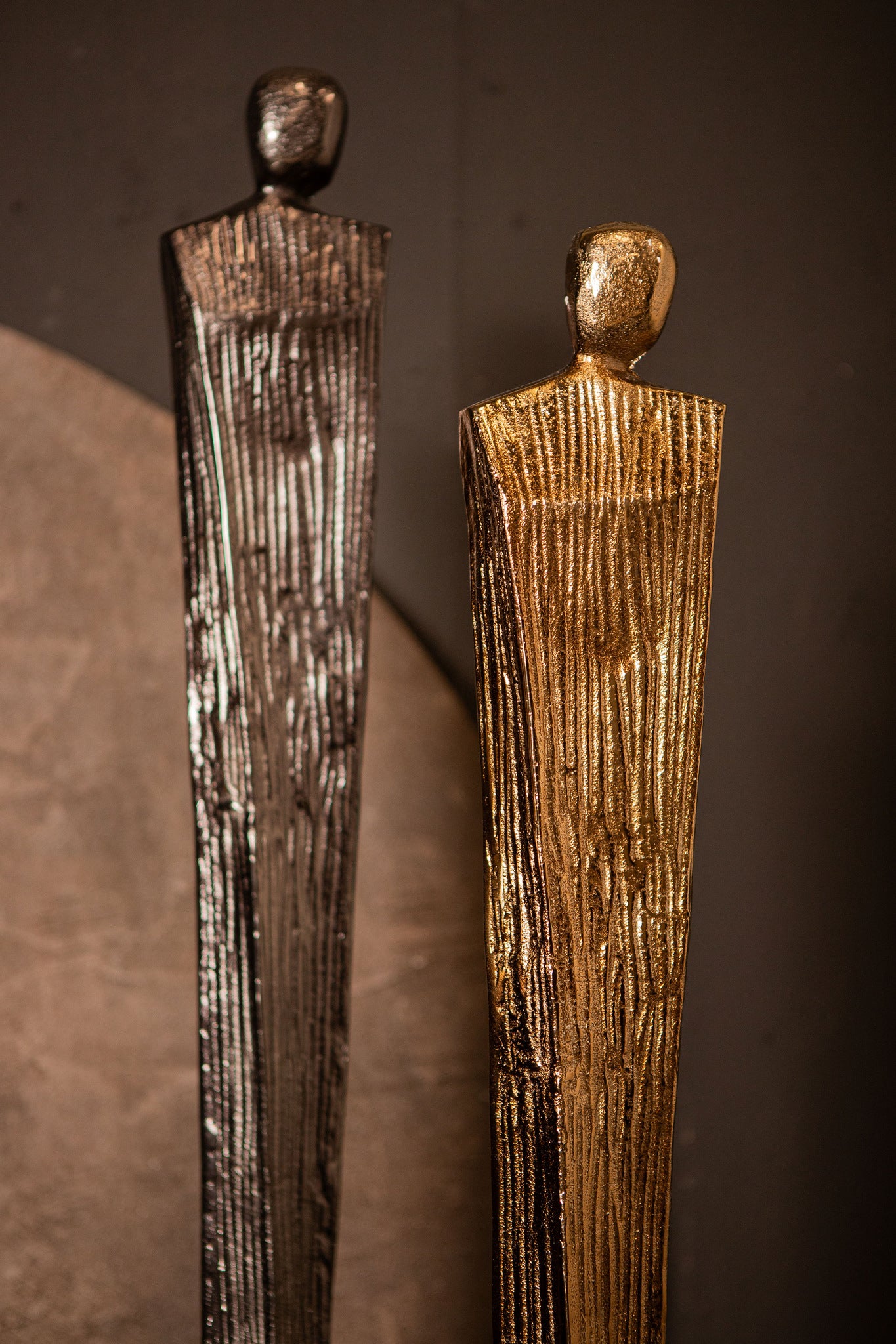 Symon BrownGold Alu Man Shape Statue S PTMD - Beeld - PTMD - livinglovely.nl