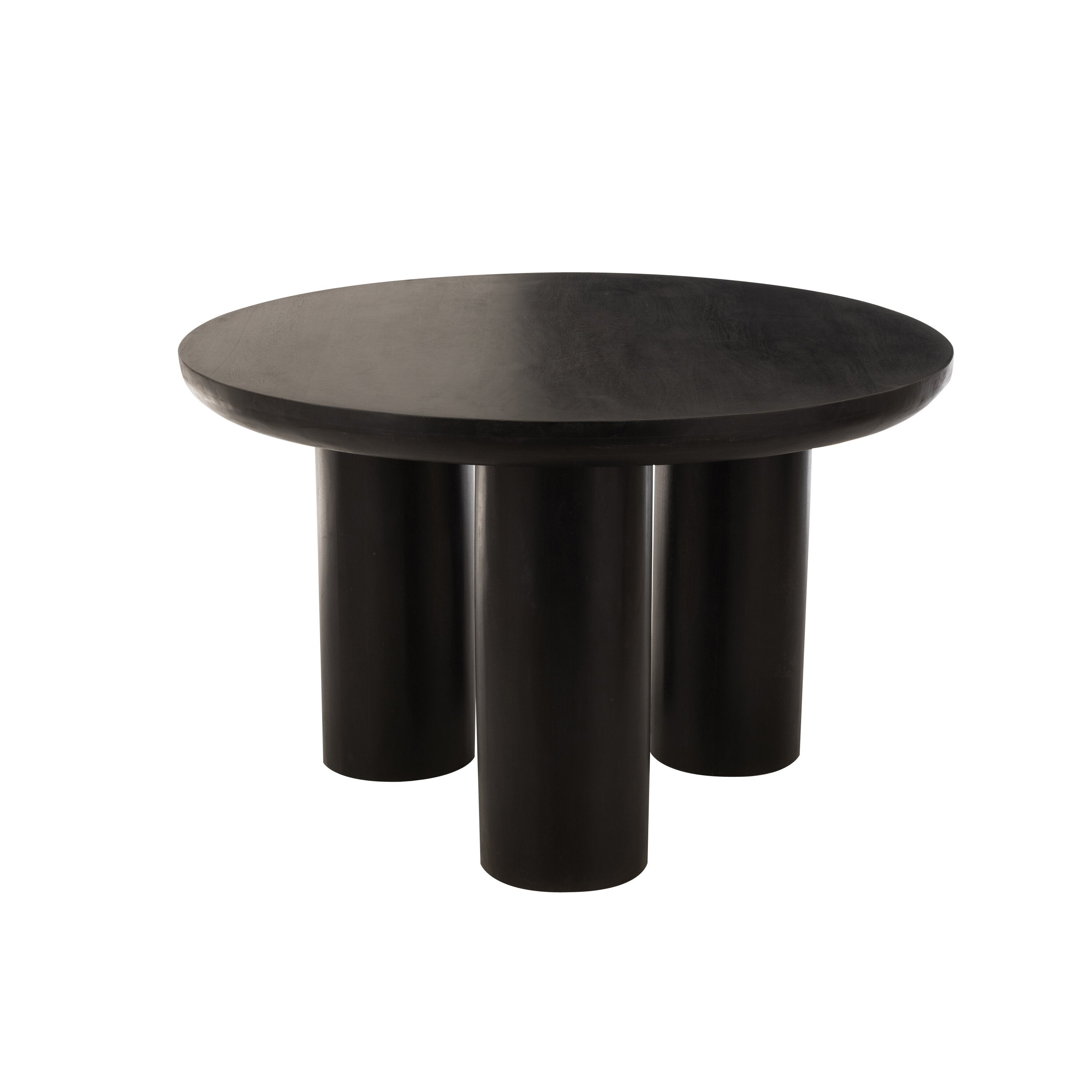 Tafel Trio Mangohout Zwart - Eetkamertafel - J-Line - livinglovely.nl