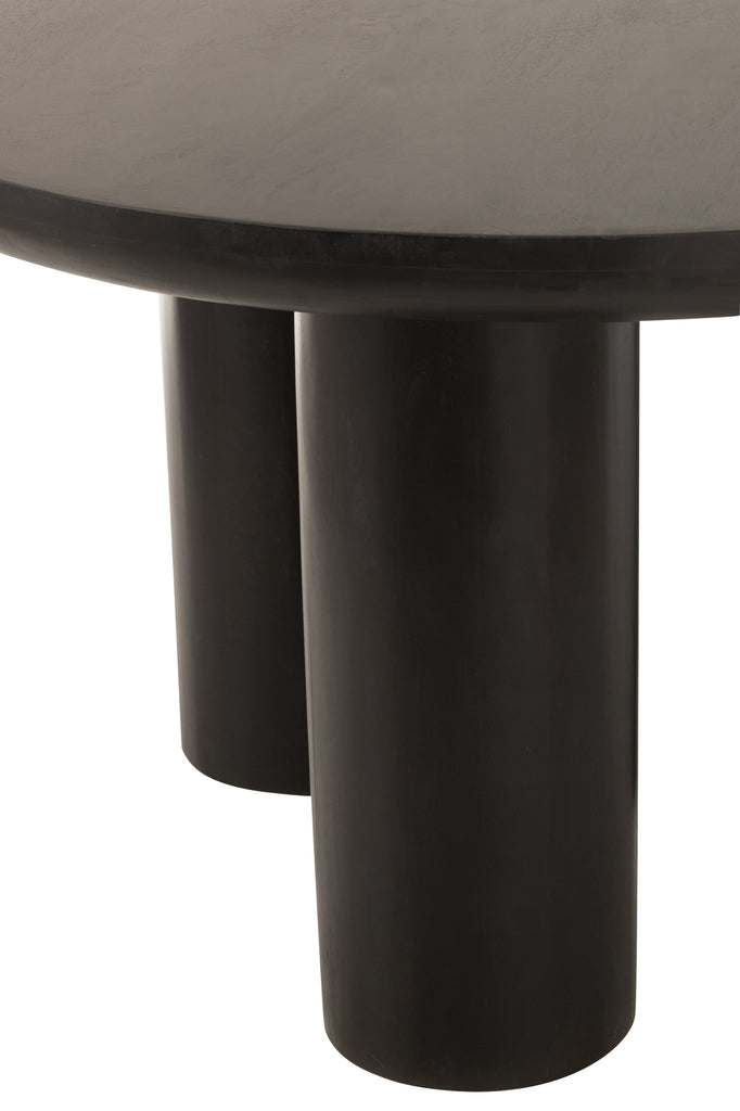 Tafel Trio Mangohout Zwart - Eetkamertafel - J-Line - livinglovely.nl