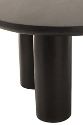 Tafel Trio Mangohout Zwart - Eetkamertafel - J-Line - livinglovely.nl