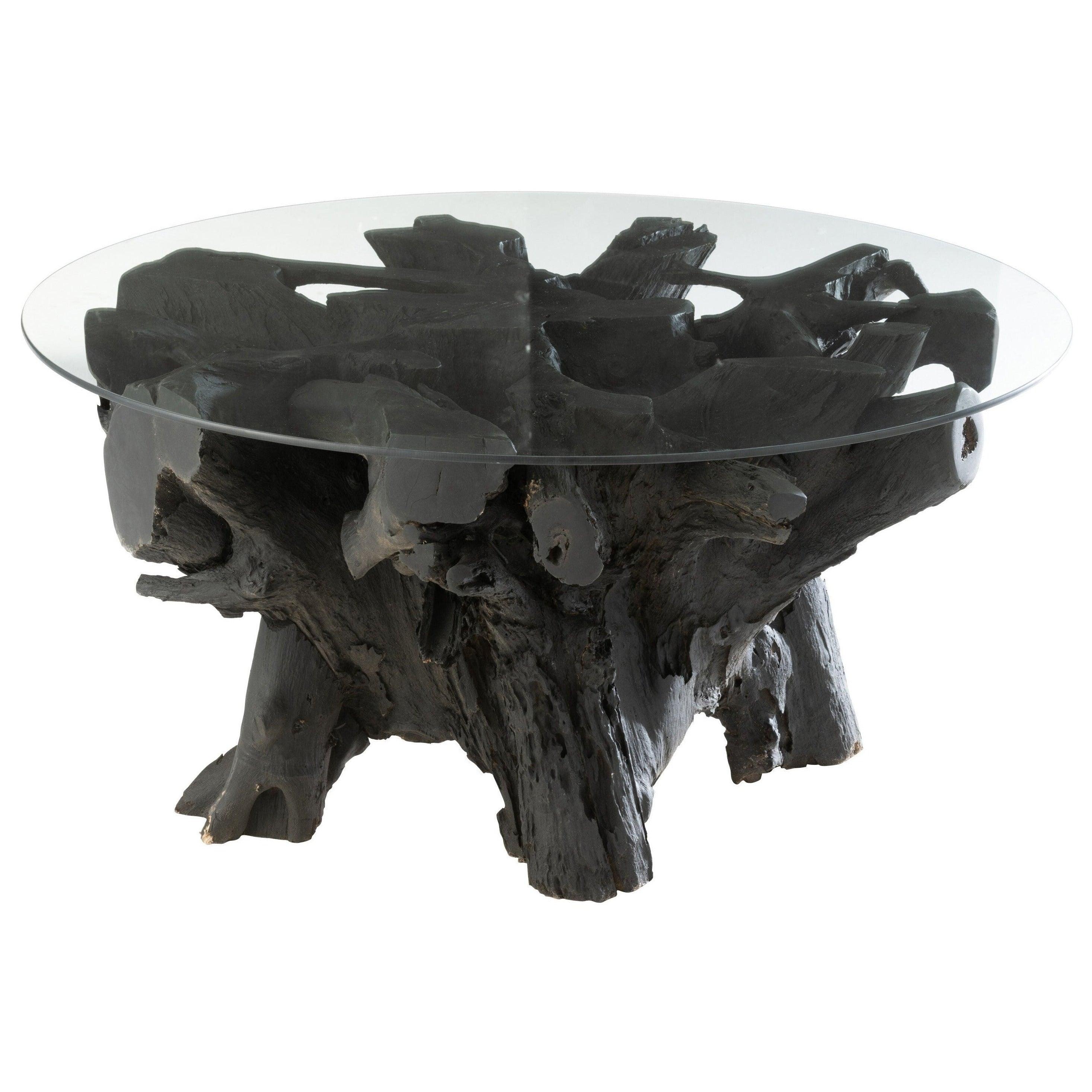 Tafel Wortels Hout Zwart - Salontafel - J-Line - livinglovely.nl