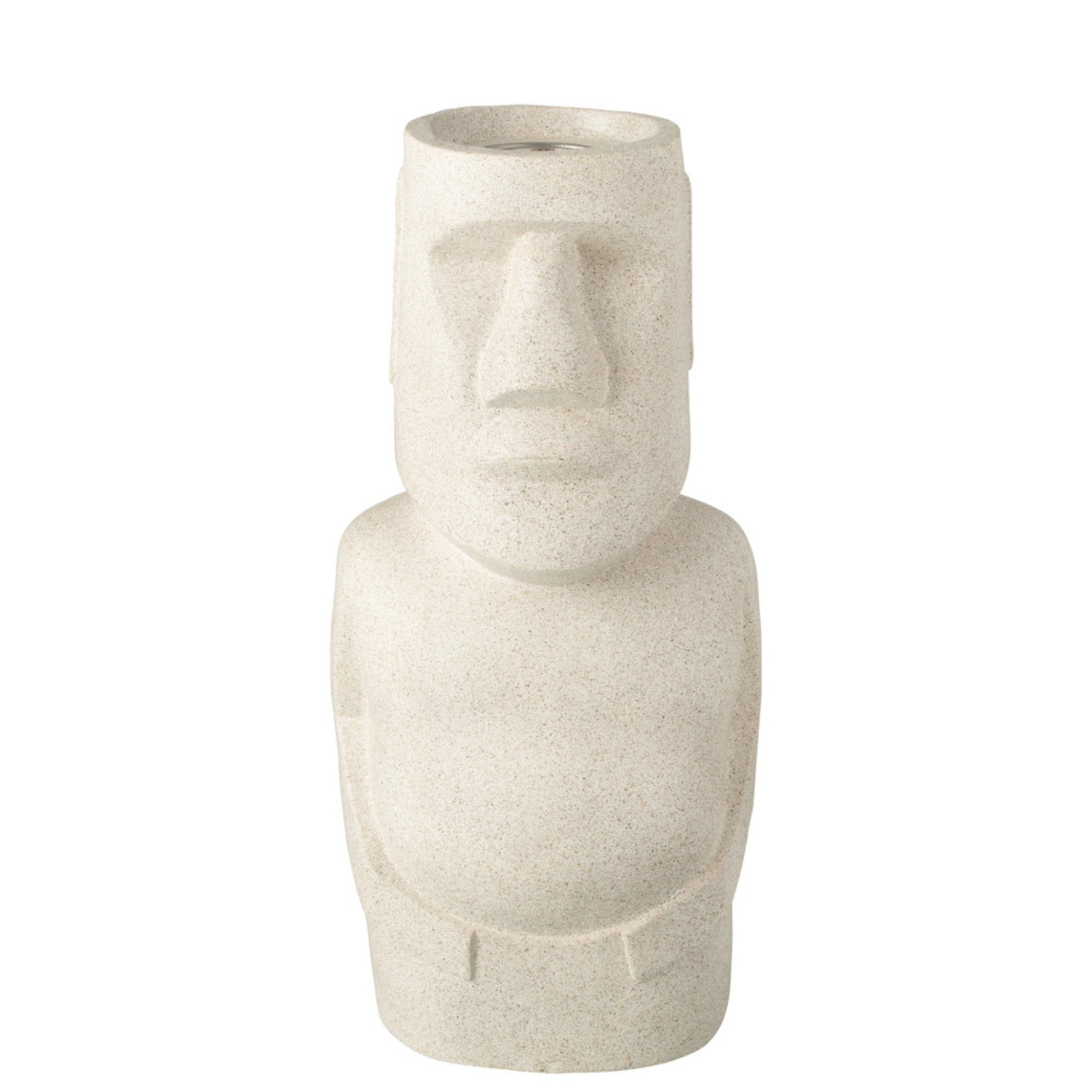 Tafelhaard Bio-Ethanol Moai Grijs 28x22x65cm - Tafelhaard - J-Line - livinglovely.nl