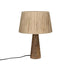 Tafellamp - Agnes - Mango Hout / Raffia - DIA 25 x H 35 cm - Bruin Pomax - Tafellamp - Pomax - livinglovely.nl