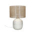 Tafellamp - ESMÉ- Keramiek / Rotan - DIA 33 x H 48 cm - Wit Pomax - Tafellamp - Pomax - livinglovely.nl