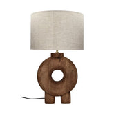 Tafellamp Lamedusa - Mango hout - DIA 38xH 65 cm - Bruin Pomax - Tafellamp - Pomax - livinglovely.nl