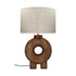 Tafellamp Lamedusa - Mango hout - DIA 38xH 65 cm - Bruin Pomax - Tafellamp - Pomax - livinglovely.nl