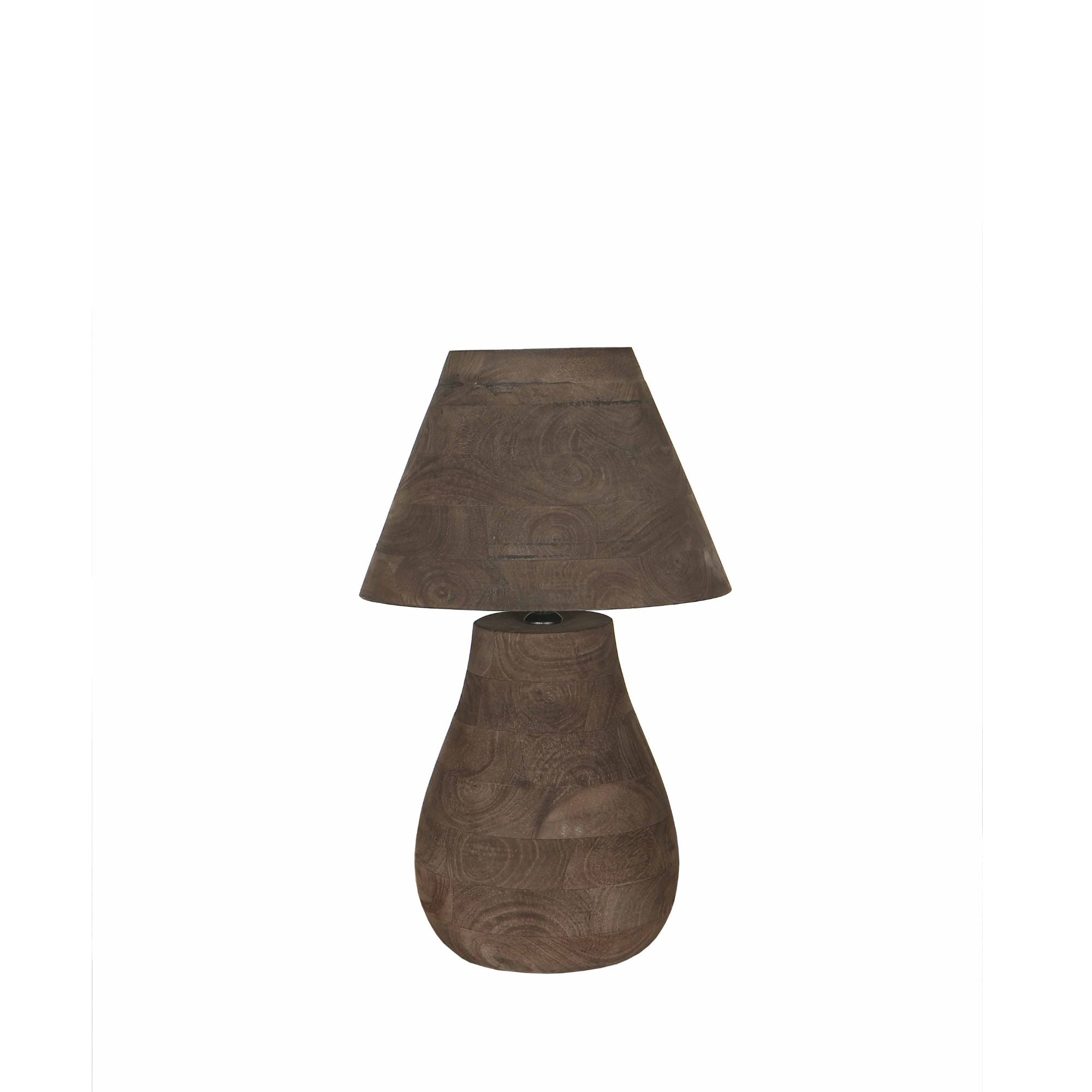 Tafellamp Peake Bruin Mangohout Small PTMD - Tafellamp - PTMD - livinglovely.nl