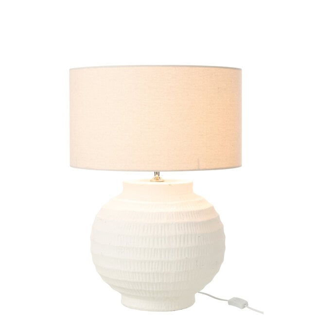 Tafellamp Terracotta Wit - Tafellamp - J-Line - livinglovely.nl