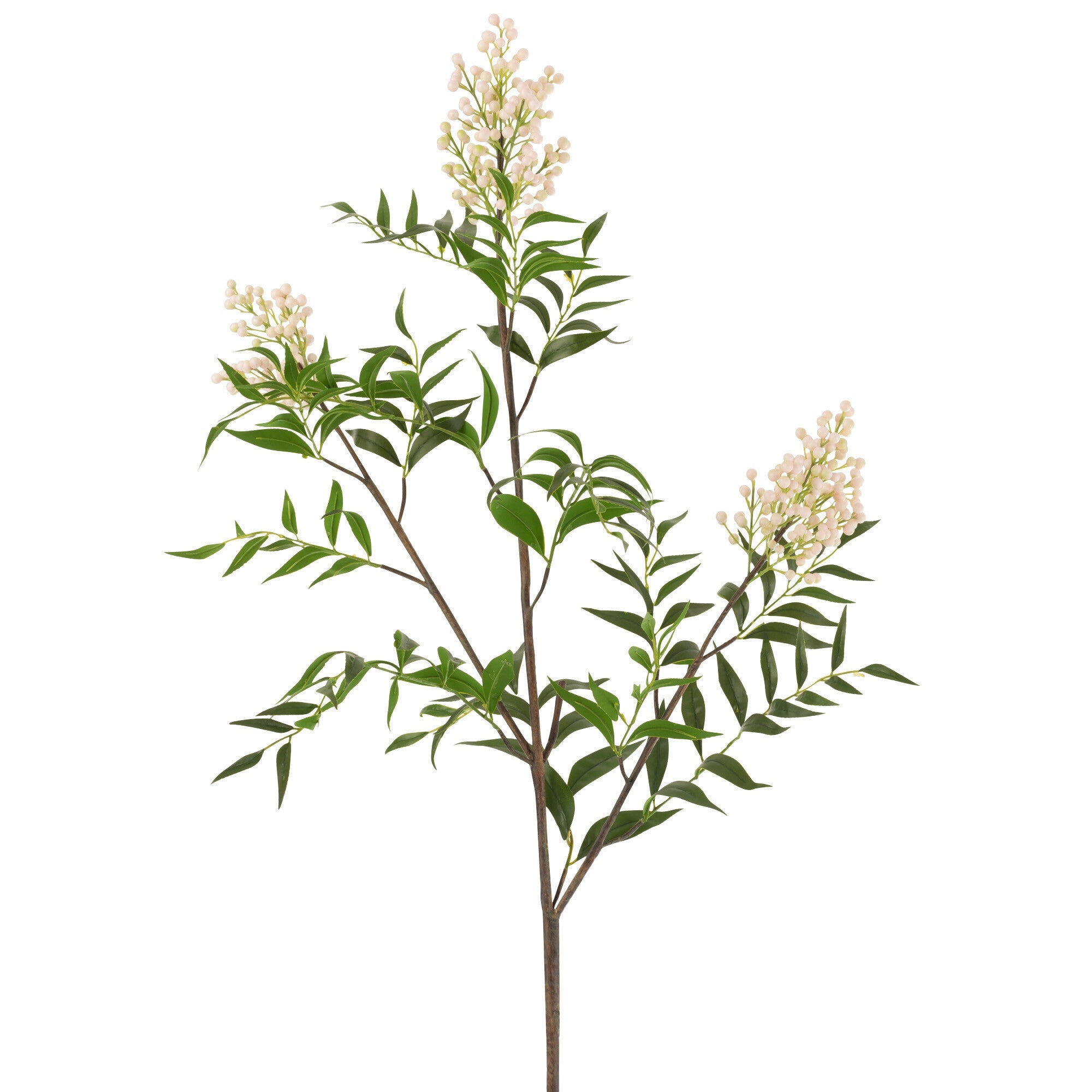 Tak Fijne Besjes 3delig Plastiek Wit/Groen - Kunstbloem - J-Line - livinglovely.nl