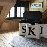 Tapijt Miami Outdoor Polyester Zwart/Wit Medium - Buiten-divers - J-Line - livinglovely.nl
