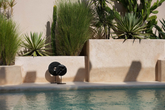 The Marble Disc on Stand - Black - L - Ornament - Bazar Bizar - livinglovely.nl