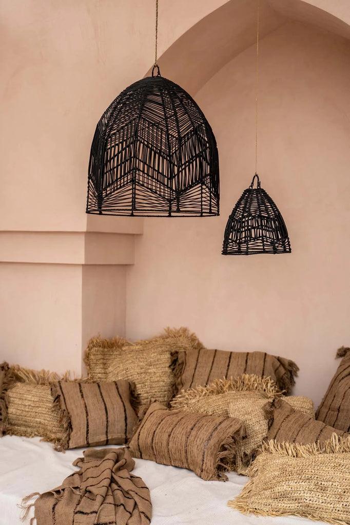 The Raffia Cushion Cover Square - Natural - 60x60 - Kussenhoes - Bazar Bizar - livinglovely.nl