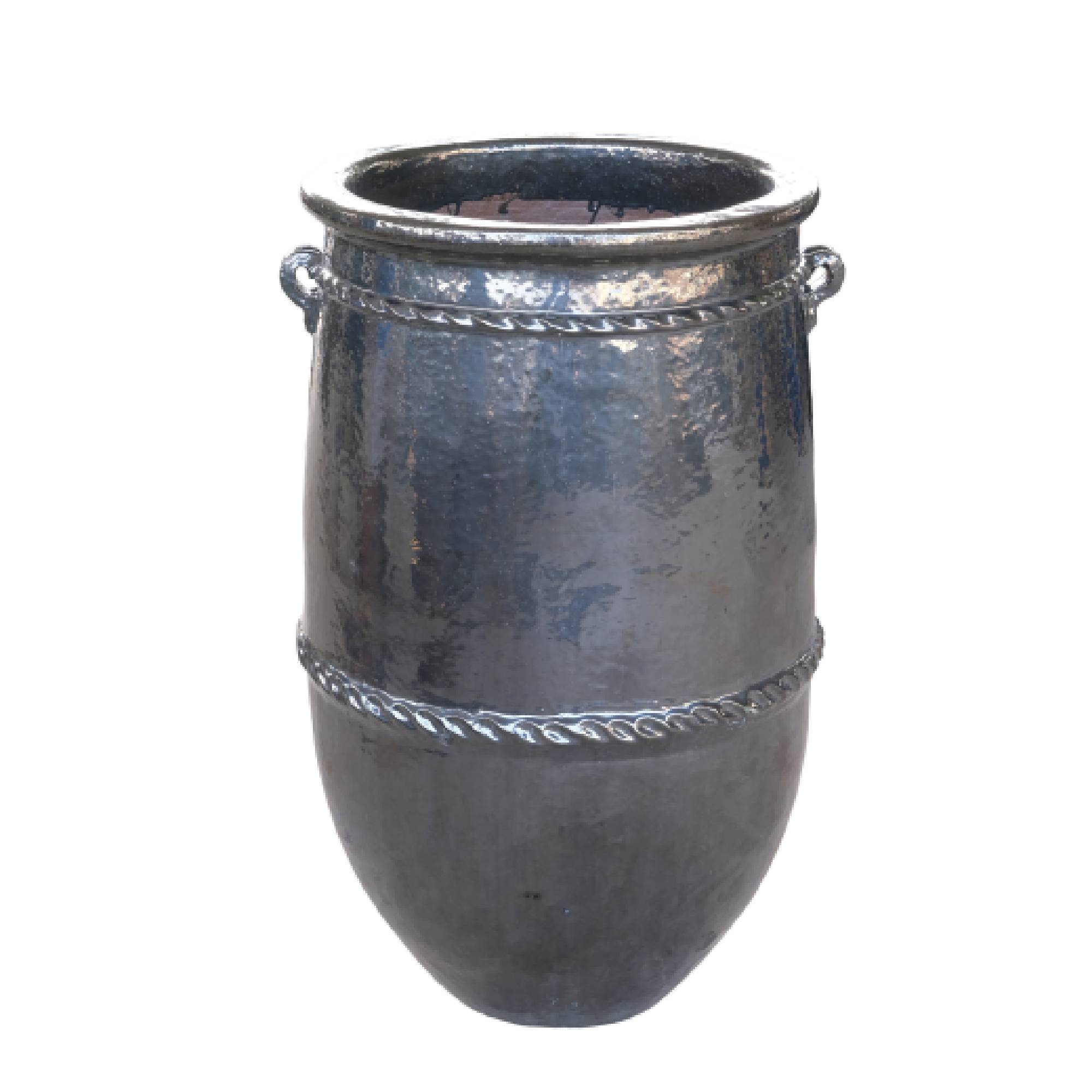 Tony Green Big Ceramic Jar Pot Round High PTMD - Pot - PTMD - livinglovely.nl