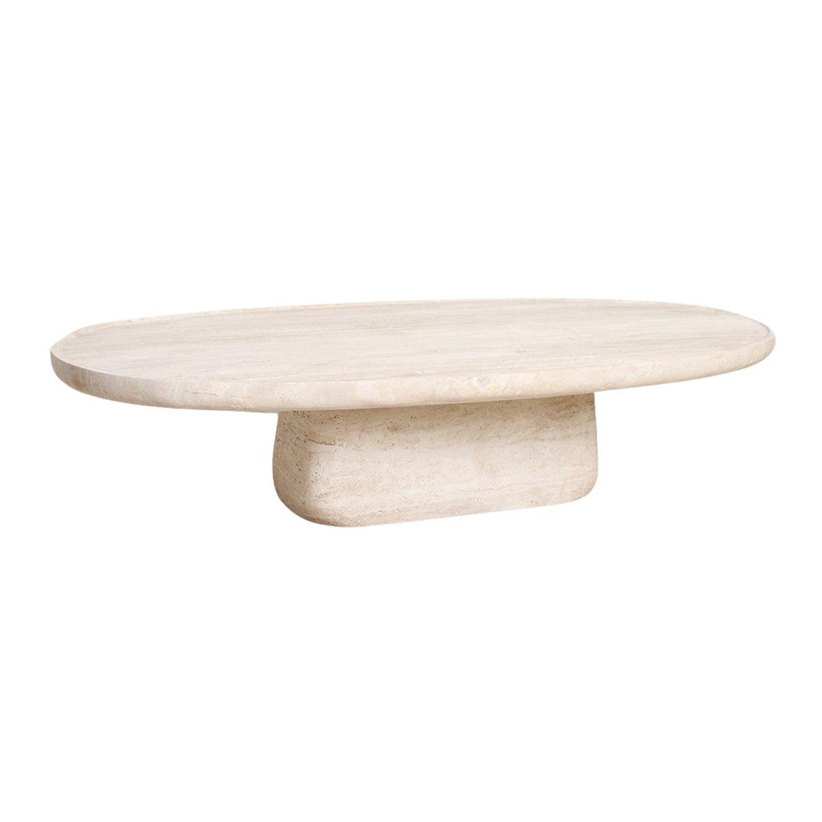 Travertin Salontafel Ovaal Raw Materials - Salontafel - Raw Materials - livinglovely.nl