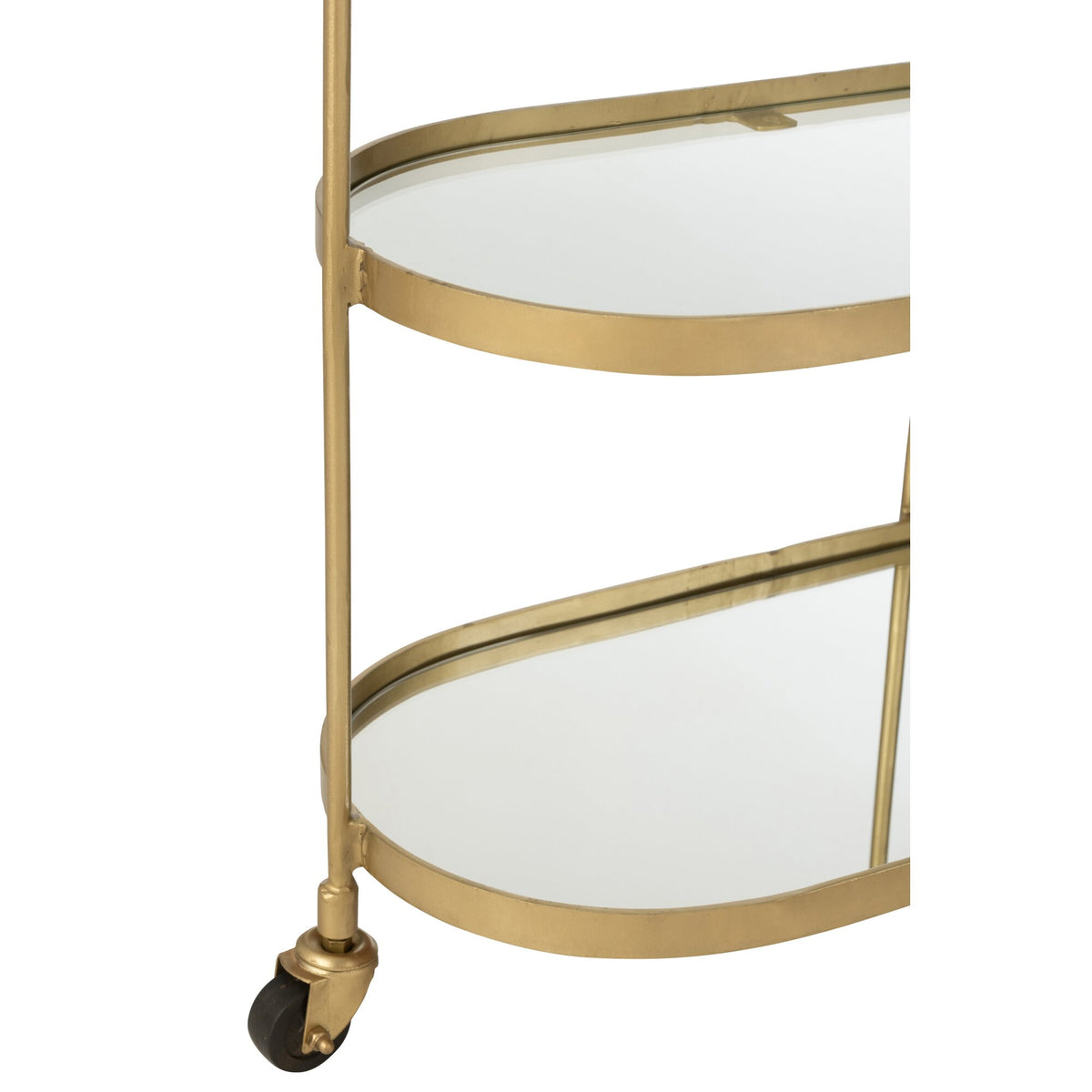Trolley Ovaal Metaal/Spiegel Goud J-Line