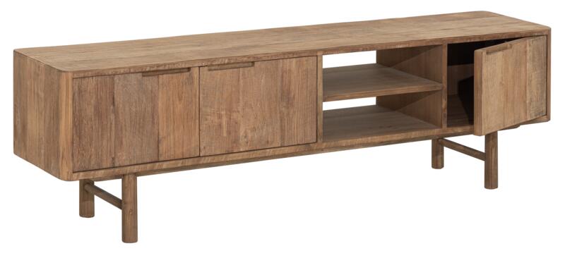 TV stand Bliss No.2 medium, 3 doors, 2 open racks - - DTP Home - livinglovely.nl