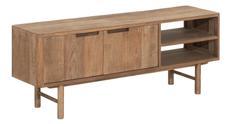 TV stand Bliss No.2 small, 2 doors, 2 open racks - - DTP Home - livinglovely.nl
