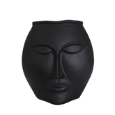 Vaas Face Mat Zwart - Vaas - Light & Living - livinglovely.nl