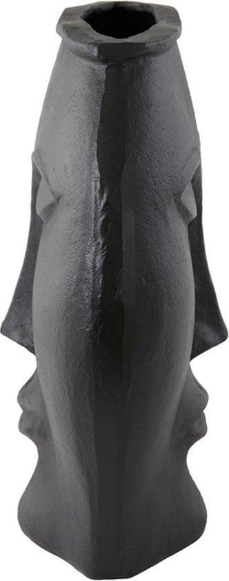 Vaas Face Mat Zwart - Vaas - Light & Living - livinglovely.nl