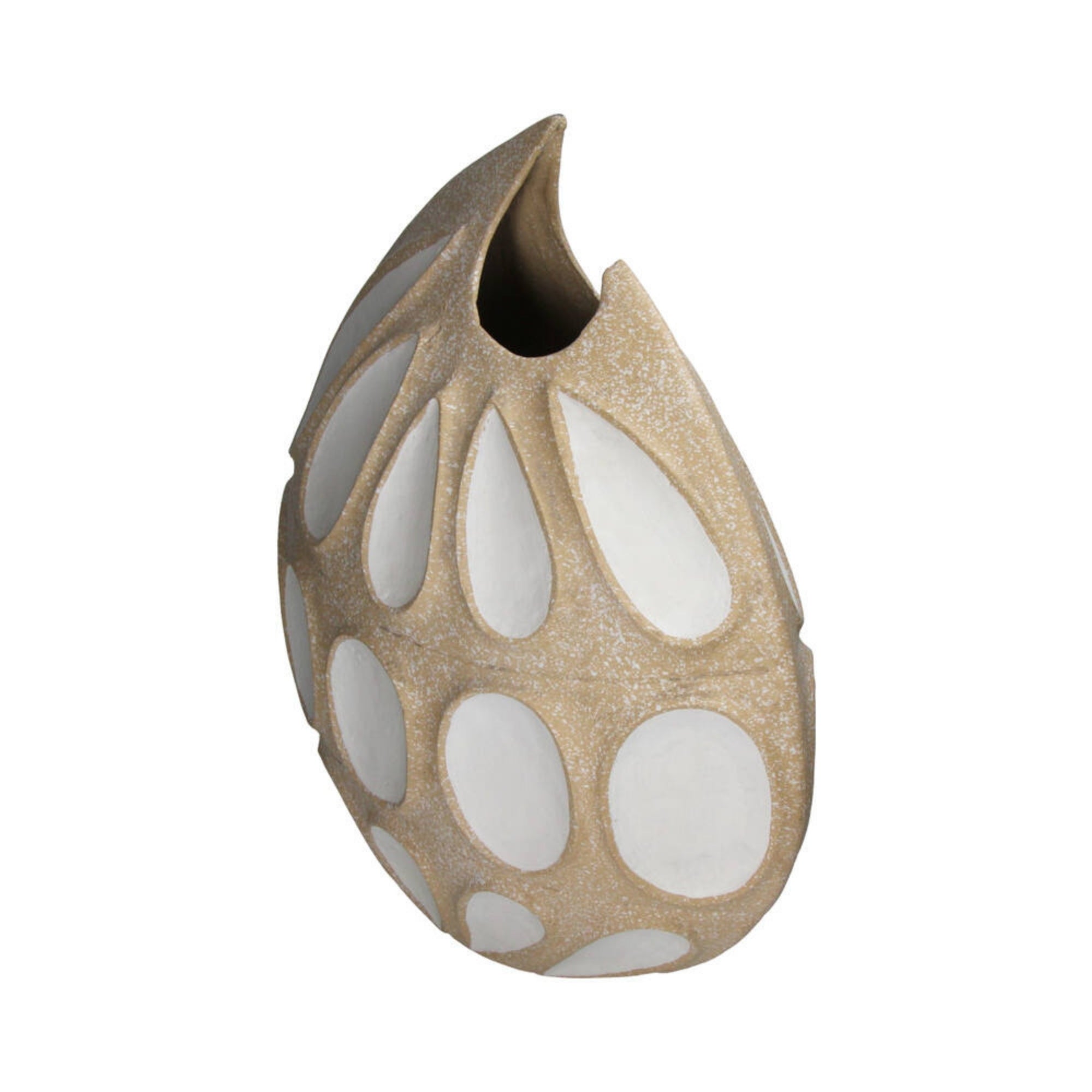 Vaas Lillian Papermache Zand 48,3x22,9x53,3cm - Vaas - Living Lovely - livinglovely.nl