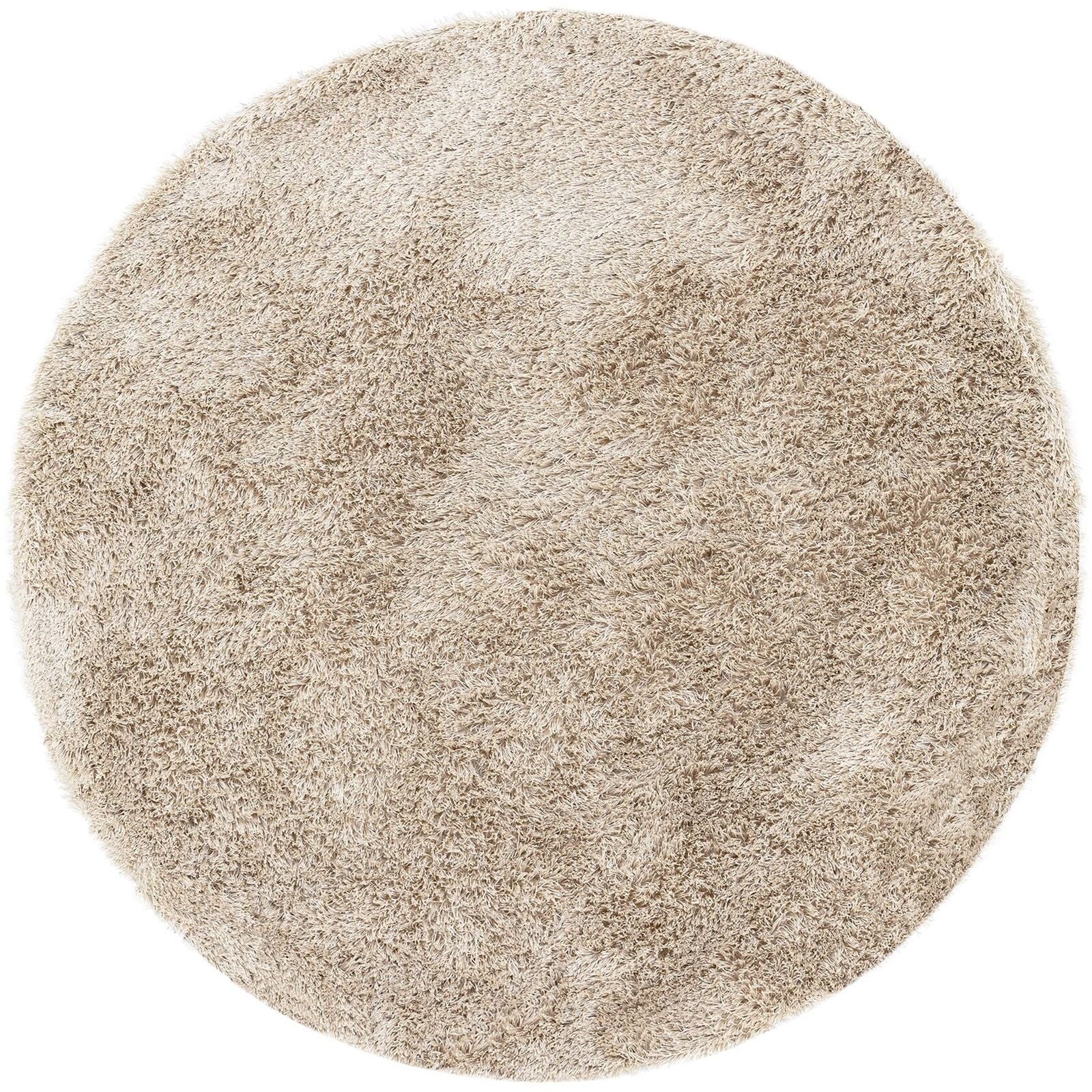 Vloerkleed Crown Polyester Beige Rond 250cm van MUST Living, volledig in beeld op een neutrale achtergrond