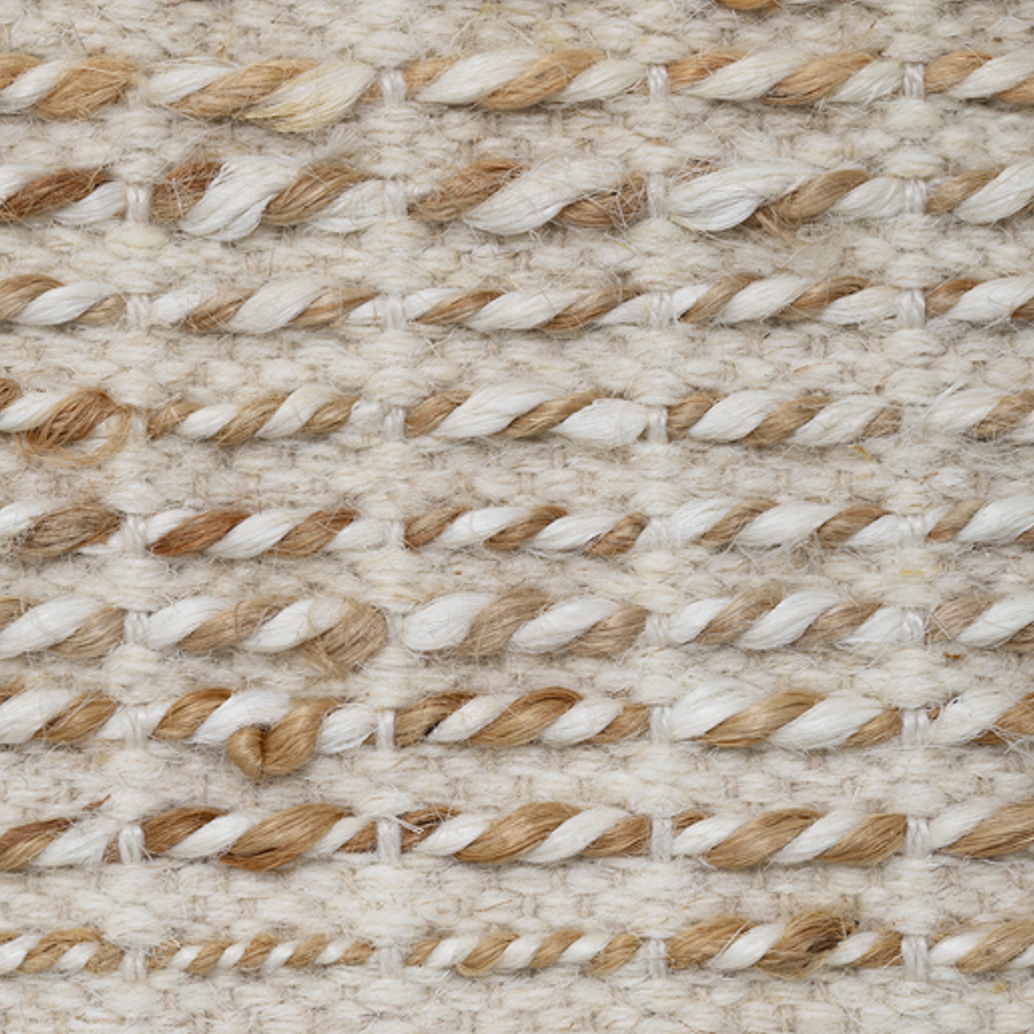 Extra aanzicht van Vloerkleed Hero Jute Wol Ivoor Naturel 250x350cm van MUST Living op een lichte achtergrond