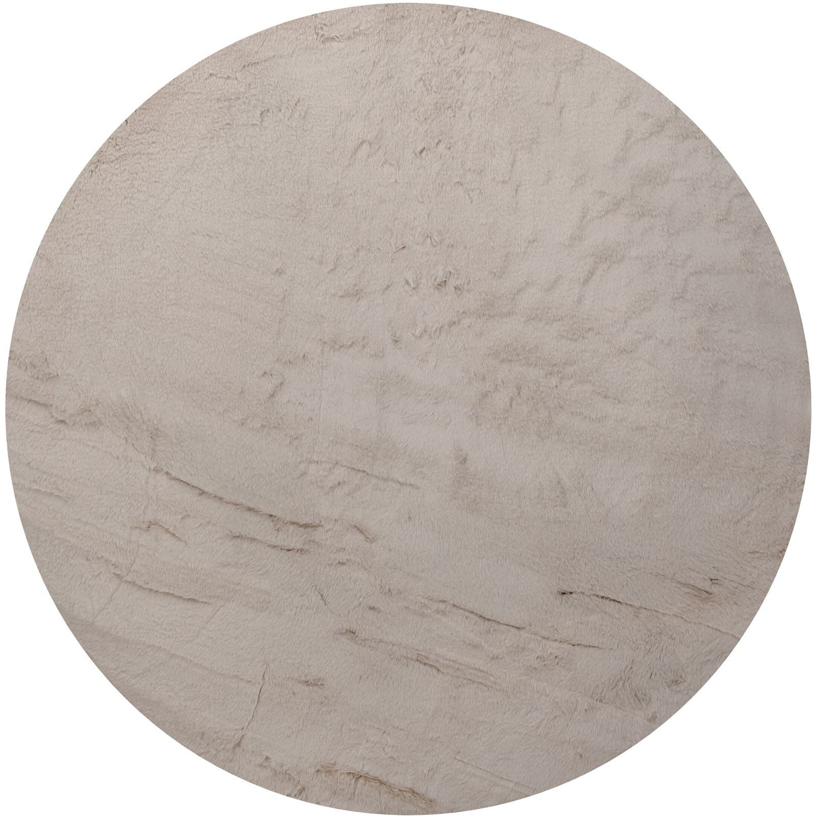 Vloerkleed Lodge Taupe Rond 200cm van MUST Living in taupe, 100% polyester, volledig in beeld op een neutrale achtergrond