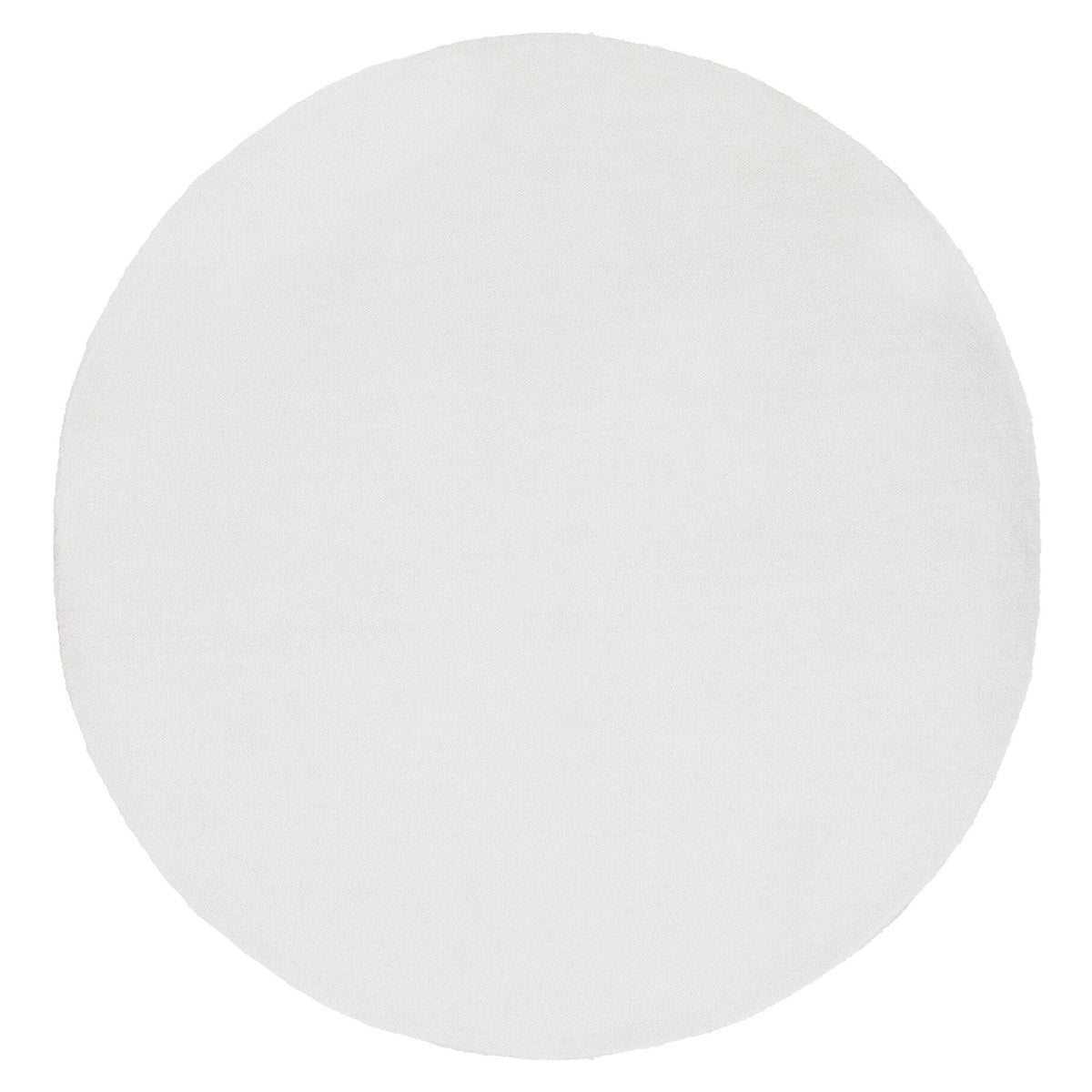 Rond vloerkleed Noble van MUST Living in ivoorkleurig polyester met een doorsnede van 200 cm