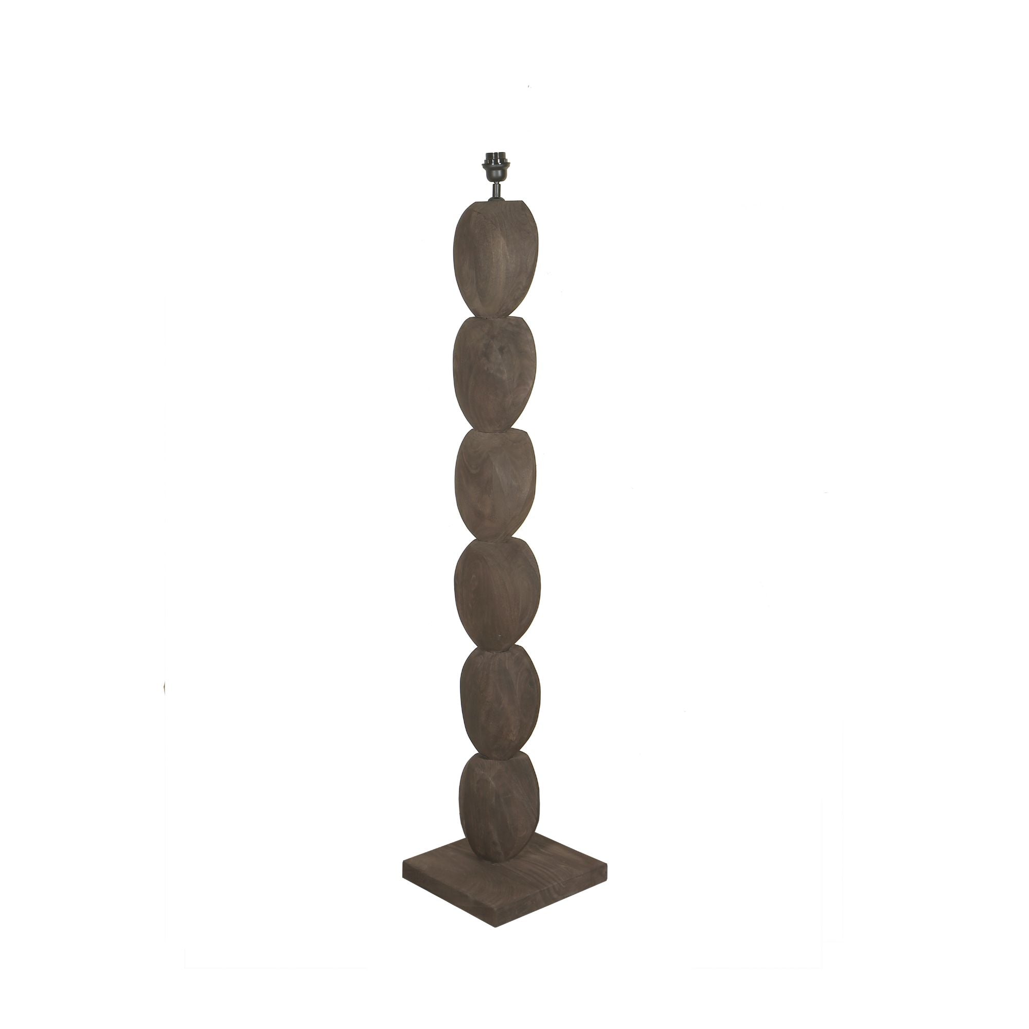 Vloerlamp Kodey Brown Mango Wood Base PTMD - Vloerlamp - PTMD - livinglovely.nl