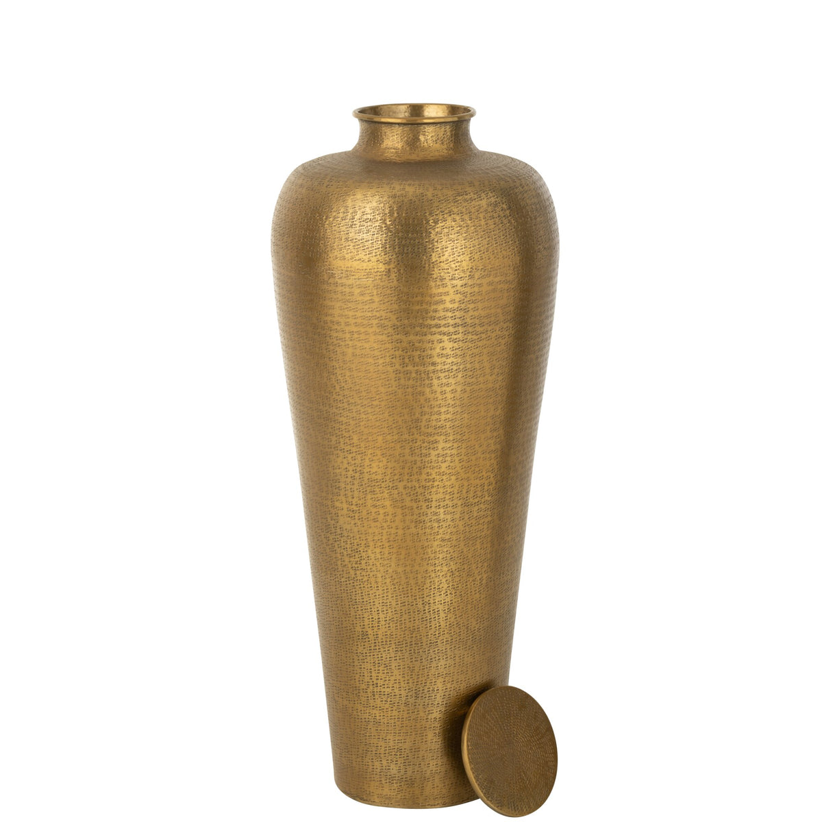 Vloervaas Cilinder Aluminium Goud J-Line