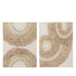 Wanddekoration Ibiza Leinwand/Farbe Creme/Weiß 2er-Set - Gemälde - J-Line - livinglovely.de