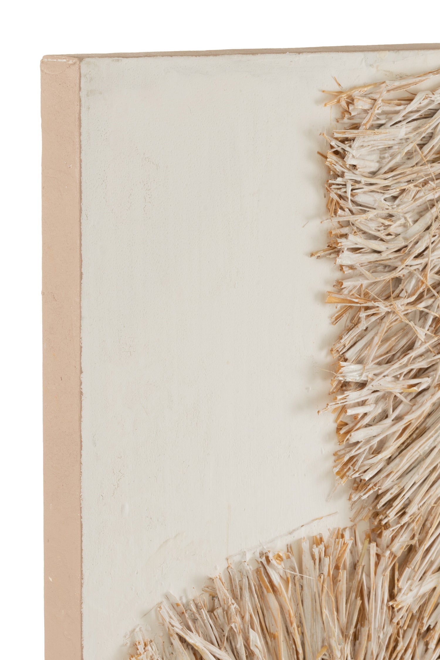 Wanddekoration Ibiza Leinwand/Farbe Creme/Weiß 2er-Set - Gemälde - J-Line - livinglovely.de