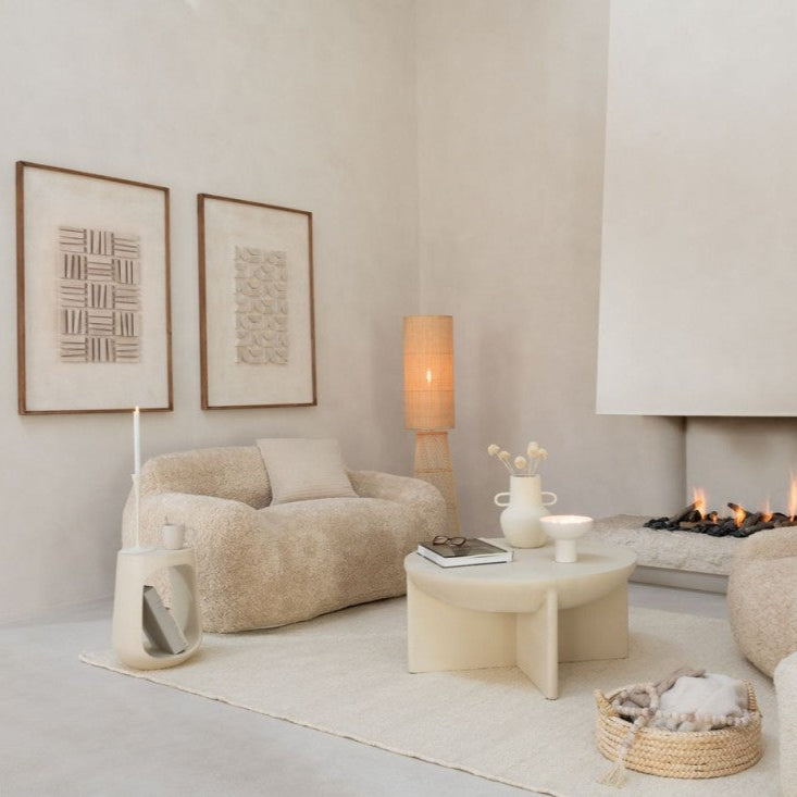 Wanddekoration John Pine/Leinwand Weiß - Gemälde - J-Line - livinglovely.de