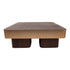 Warren Coffee Table 90x90x31 brown wood gold metal PTMD - Salontafel - PTMD - livinglovely.nl