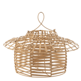 Windlicht Hangend Laag Rattan Naturel - Buiten-divers - J-Line - livinglovely.nl