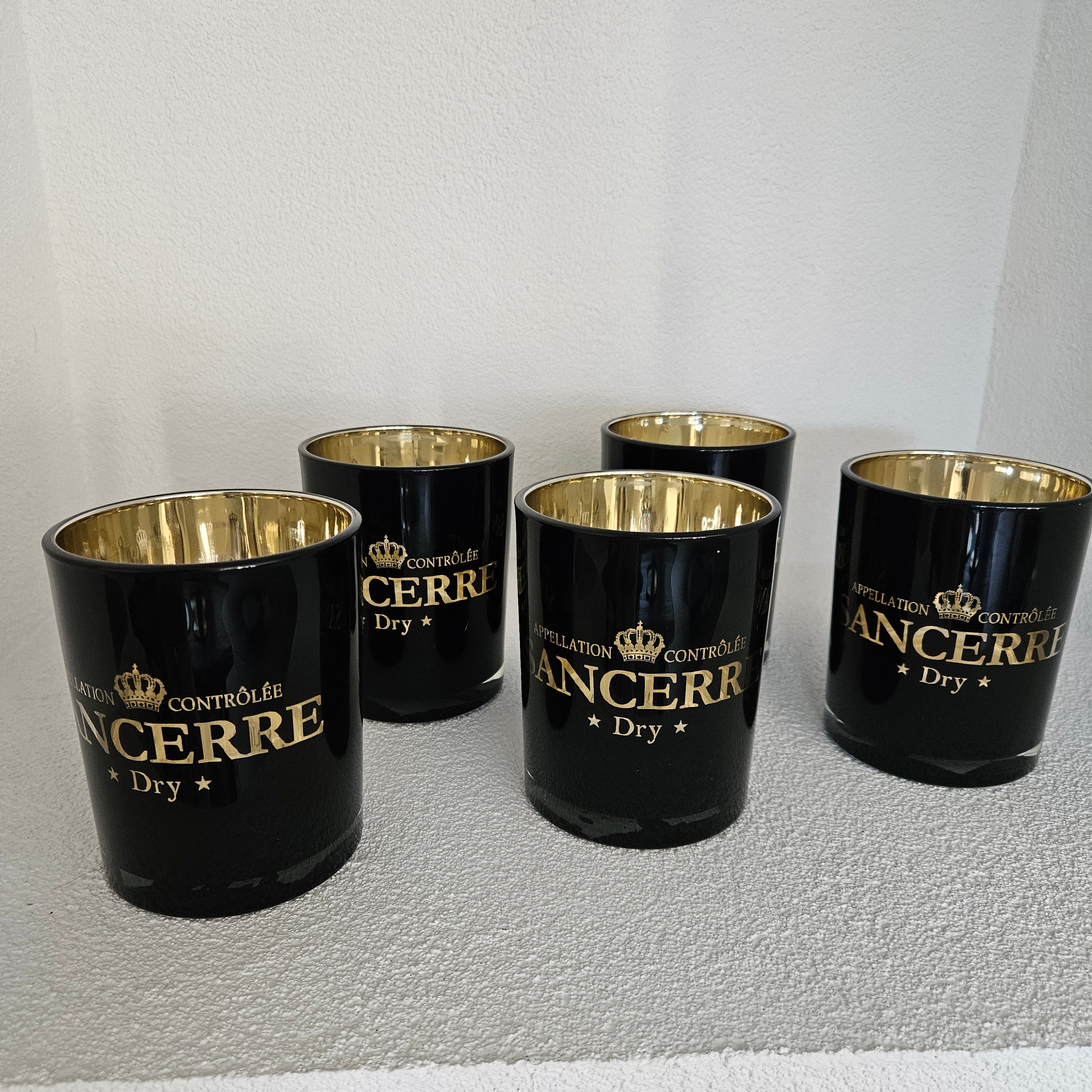 Windlicht Wijn Sancerre Zwart Medium 12cm - Windlicht - Mars & More - livinglovely.nl